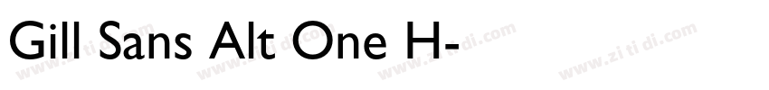 Gill Sans Alt One H字体转换